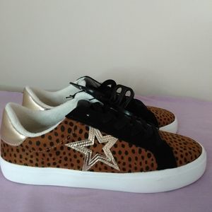 Leopard Sneakers Sz 9 NEW